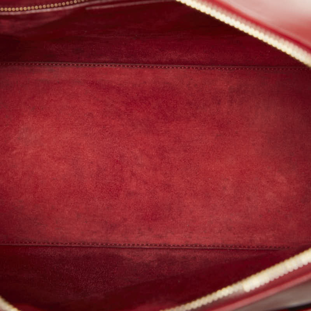 Saint Laurent Classic Duffle 6 Handbag/Shoulder Bag 2WAY 322049 Red Leather W... - Picture 11 of 13